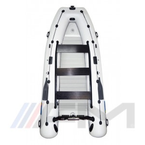 OMEGA - Надуваема моторна лодка с алуминиево дъно и надуваем кил 400 KU Ultimate ALF RT PT SPH светло сива